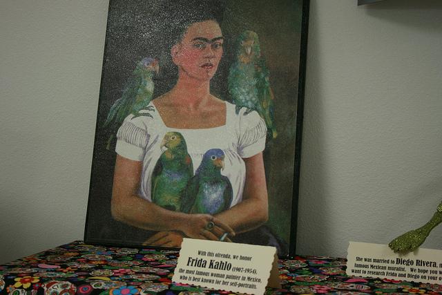 An altar to Frida Kahlo, the most famous woman painter in Mexico. Photo by Courtney Inman.