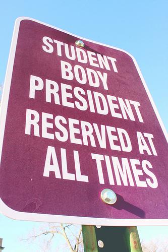 Student Body President is giving up his parking spot to help with the parking. Photo by Frankie Sanchez.