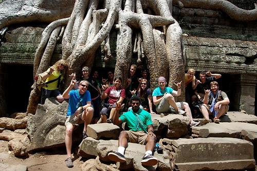 Readership WT students gather at Angkor Wat. Courtesy of Samantha Pearson.