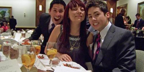 Recipents have fun at the banquet. Photo courtesy of Diego Gavilanes.