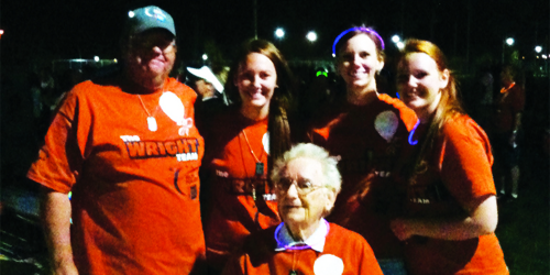 Kelsey and her family during the Relay for Life walk. Photo by Ryan Schaap.