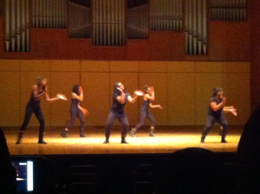 WTAMU Lady E.X. opens the step competition. Photo by Brittany Castillo.