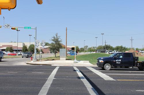 Canyon crosswalk at 4th St. and Russell Long Boulevard. Photo by Katelyn Garrity.