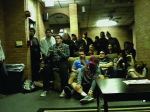 Cross and Jones residents gather at the Q & A meeting.