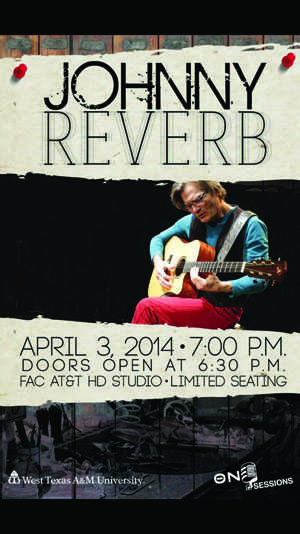 Courtesy of Jesse Melson.The poster for Johnny Reverb’s One Sessions visit.
