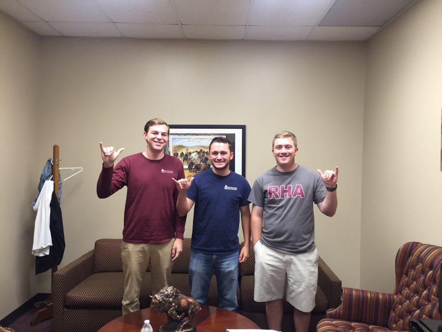 From left to right: Landry Morren, Student Body President, Zach McMeans, Student Body Vice President and Ben Gilliland, Student Body Chief Justice.