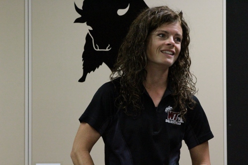 Jessica Love, instructor, Department of Agricultural Sciences, discusses her Command strength.