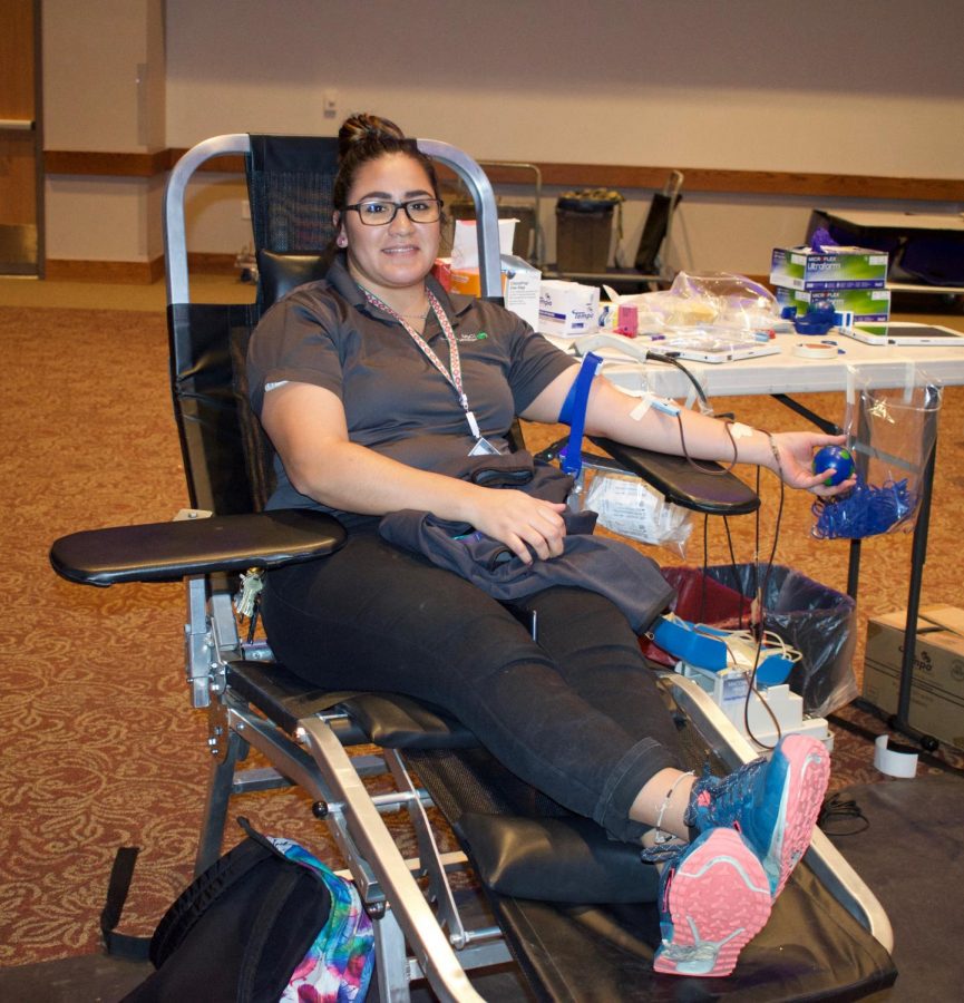 Christina Dominguez, WTAMU student success center faculty member donated time during her lunch break to save a life. 