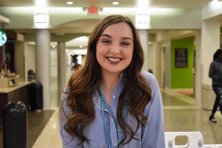 “Over spring break, I am actually going to go home and work with my family. Might work at the feed lot,” Grace Small, sophomore agriculture media and communication major. 
