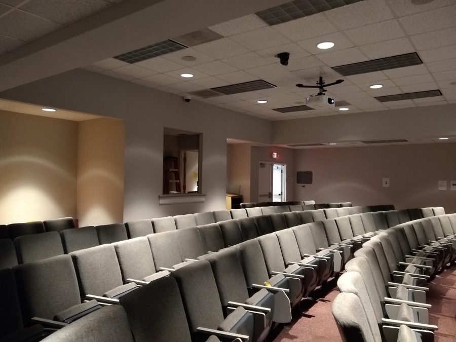 Room 220 of the Old Main, location of the film festival, Thursday, Oct. 17, 2019 