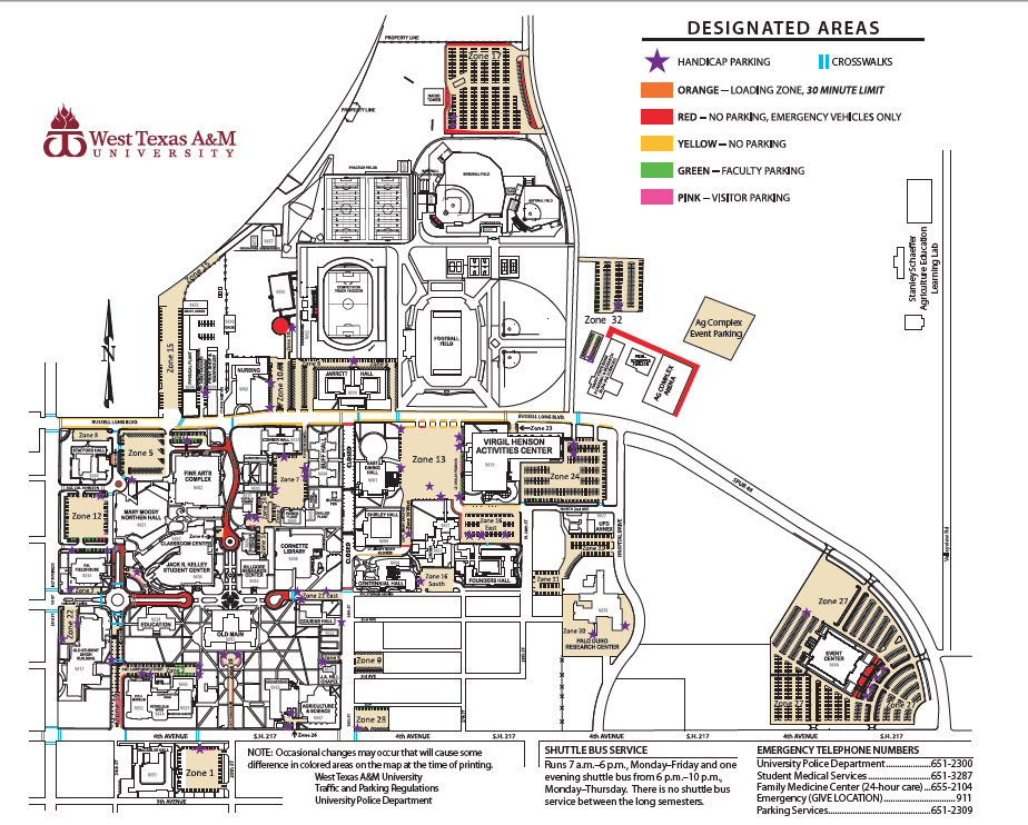 WTAMU Campus Map