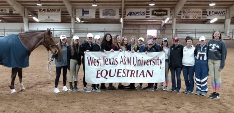 WTAMU Equestrians Hunt Seat team celebrates their success at Texas Tech this weekend.