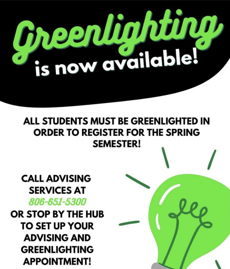 Advising services encourages students to get greenlighted as soon as possible.