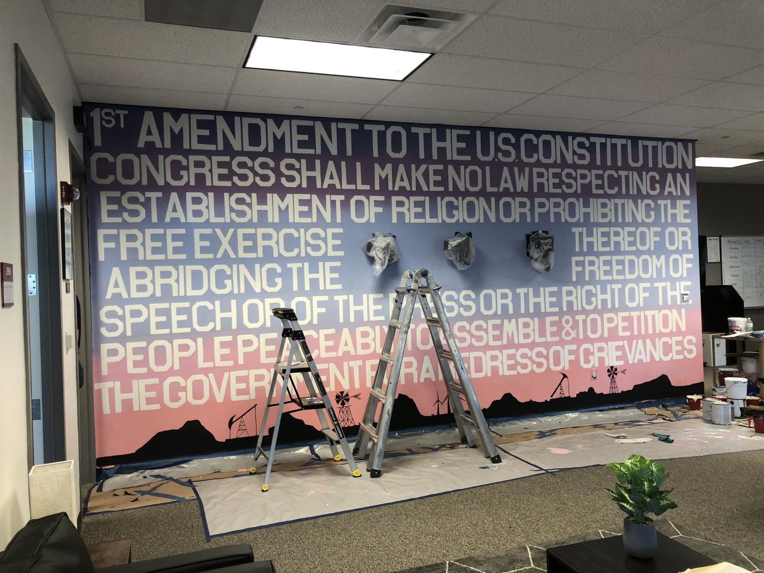 First+Amendment+Art+Mural%2C+The+Prairie+newsroom