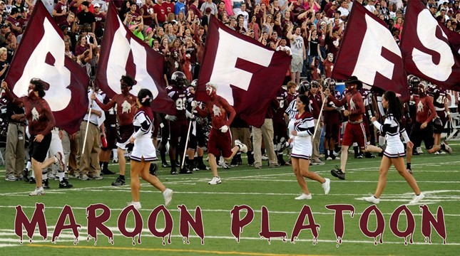 Maroon+Platoon+cheering+on+the+Buffs+at+a+home+came+with+the+crowd+cheering+along