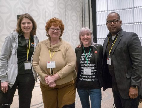 Dr. Kristina Drumheller, from left, Dr. Jean Stuntz, Dr. Alice MillerMacPhee and Dr. Anand Commissiong at a Southwest Popular/American Culture Association conference in 2018. Photo provided by Dr. Kristina Drumheller.