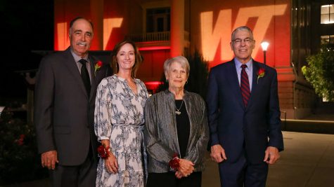 Pat White, from left, Val White, Betty Solis and Col. Steven McCraw were honored Saturday as West Texas A&M University Distinguished Alumni as part of ongoing Homecoming Week activities.