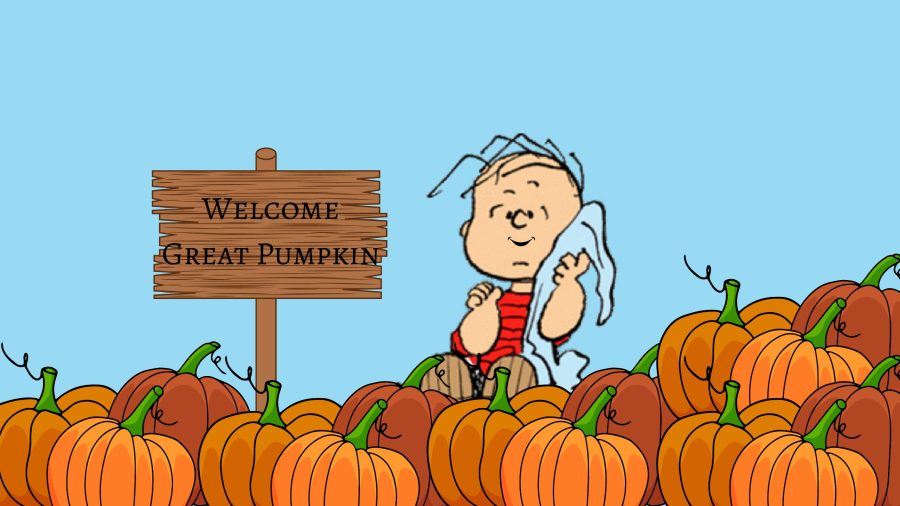 Linus welcomes The Great Pumpkin.