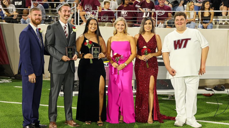 Photo provided by WT communication and marketing. Caleb Crum is second from left and  Emily Morgan is third from left 