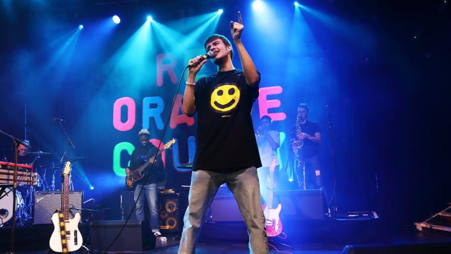 Rex Orange County performing on tour.