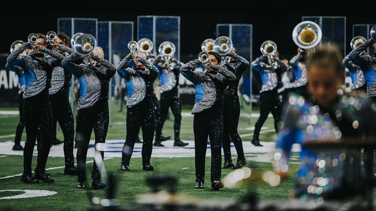  The Blue Knights is one of seven drum corps that will perform in West Texas Drums on July 17 in Bain-Schaeffer Buffalo Stadium at West Texas A&M University. (Photo courtesy Blue Knights) 