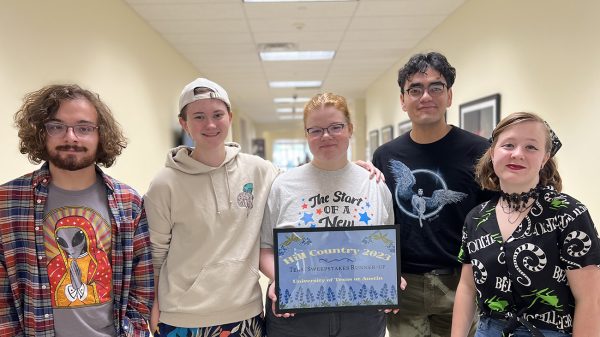 Forensics team members Isaac Doty, from left, Willa Brackin, Abigail Stilwell, Alejandro Mata and Ellie Lollar-Scott earned high honors at the recent Hill Country Swing speech tournament in San Marcos.