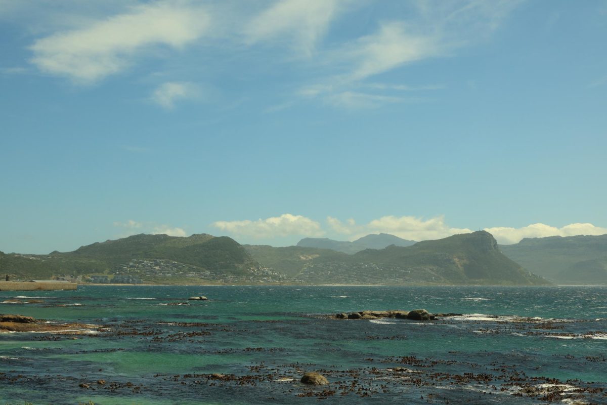 A view of Capetown from the shore of Robben Island.