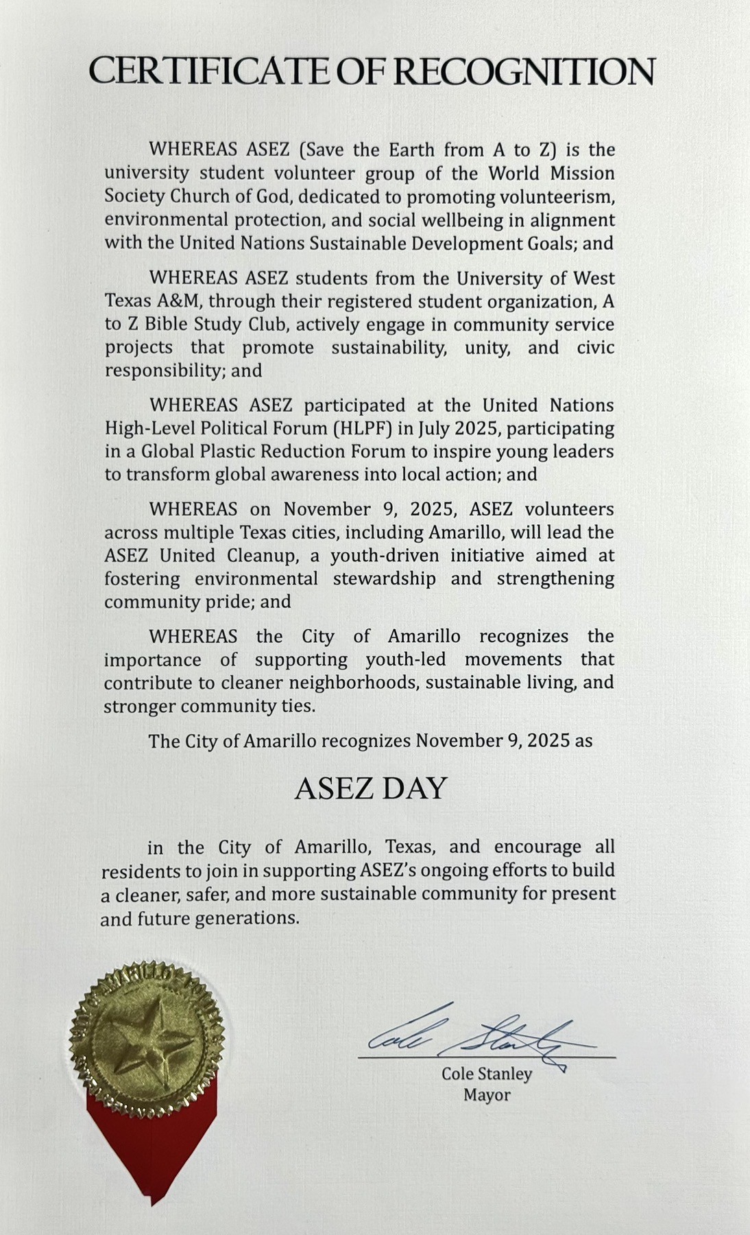 A to Z Bible Study Club earns official recognition at West Texas A&M University